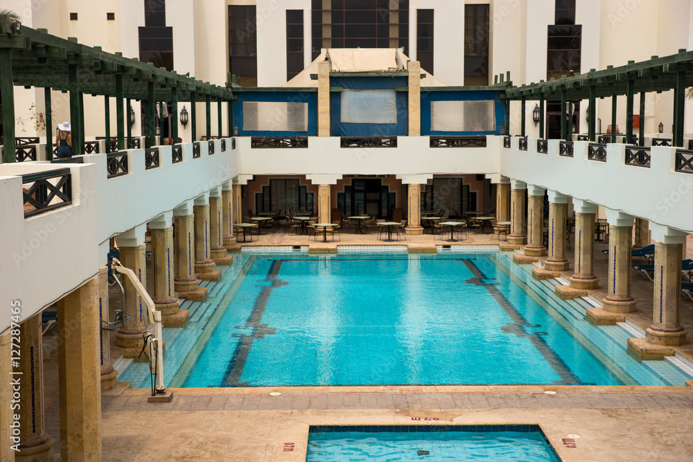 Swimming pool in antique style