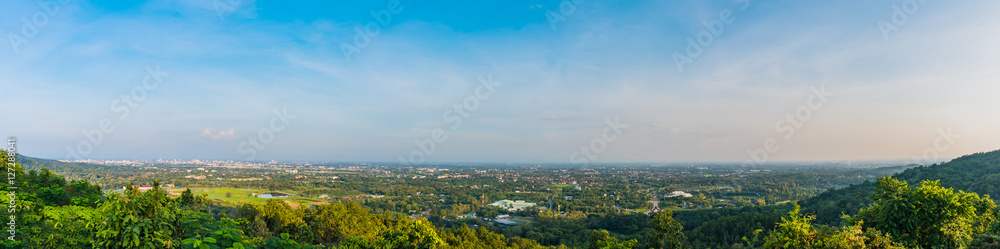 panorama shot of Chiang Mai (the old city),Thailand for back ground usage.