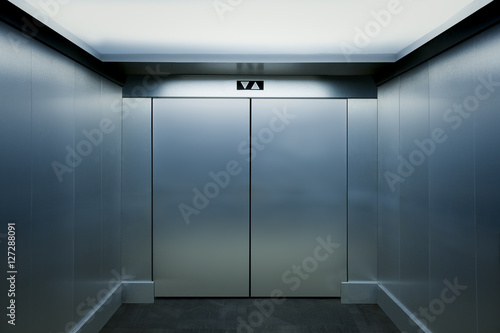 Wall Mural Interior view of a modern elevator