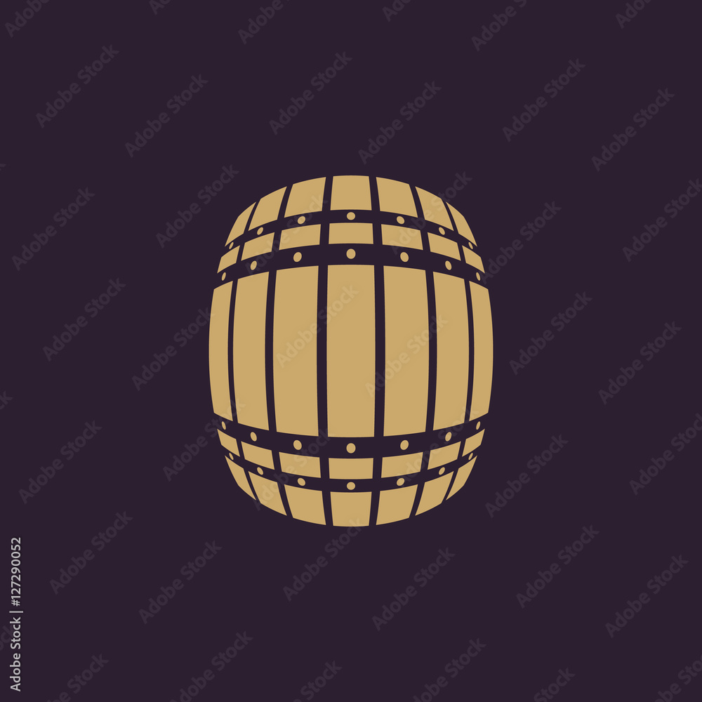 The Barrel icon. Cask and keg, beer, Barrel symbol. UI. Web. Logo. Sign. Flat design. App. Stock The Barrel icon. Cask and keg, beer, Barrel symbol. UI. Web. Logo. Sign. Flat design. App. Stock
