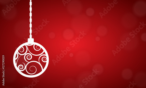 Red Swirl Christmas Ornament