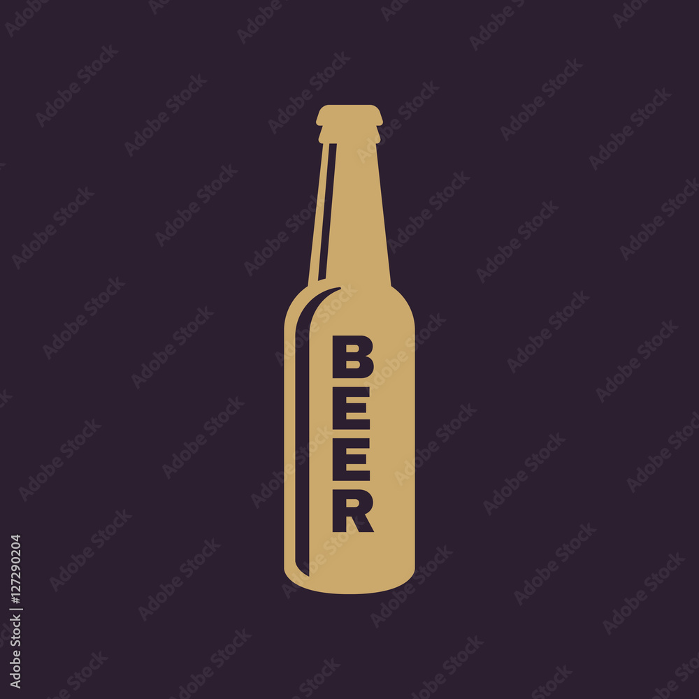 Bottle of beer icon. Beer and pub, bar symbol. UI. Web. Logo. Sign. Flat design. App.Stock Bottle of beer icon. Beer and pub, bar symbol. UI. Web. Logo. Sign. Flat design. App.Stock