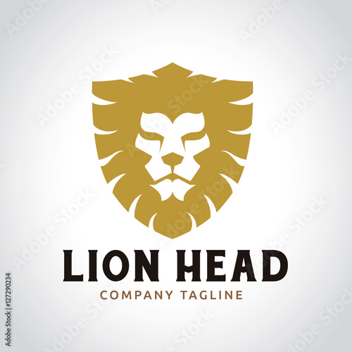 Fototapeta Naklejka Na Ścianę i Meble -  Lion logo, animal logo, vector logo template.