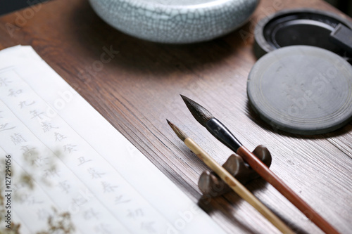 Chinese calligraphy scene text:Chinese ancient prose