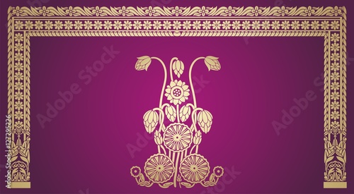 water lilies, wedding card design, India