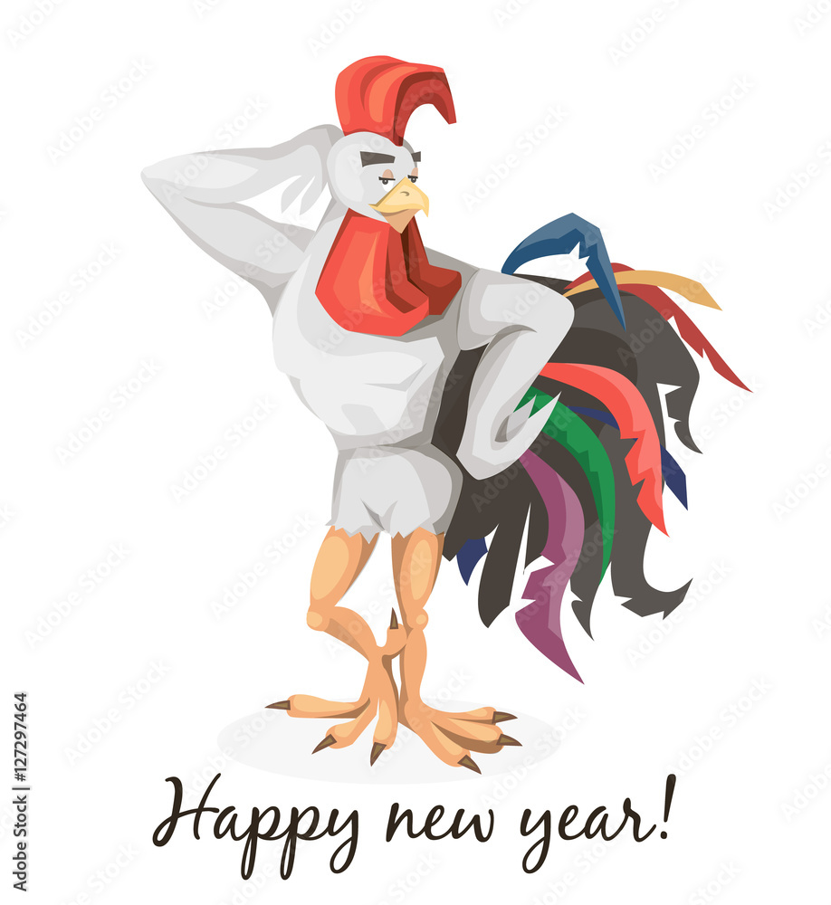 Fototapeta premium Rooster the symbol of the new year