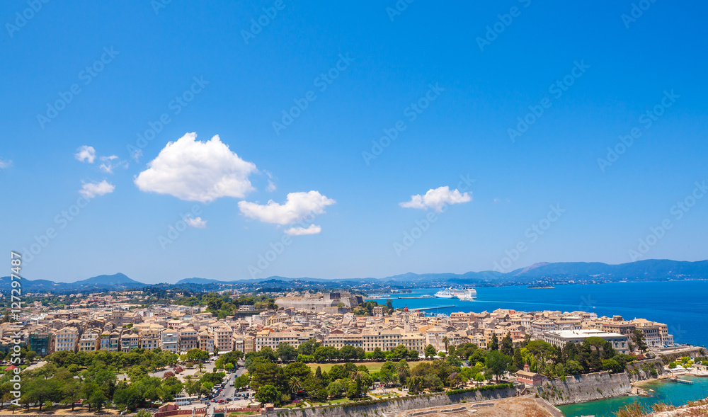 Aerial view from Old fortress, Corfu