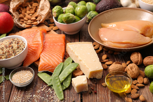 Photography assorted healthy food