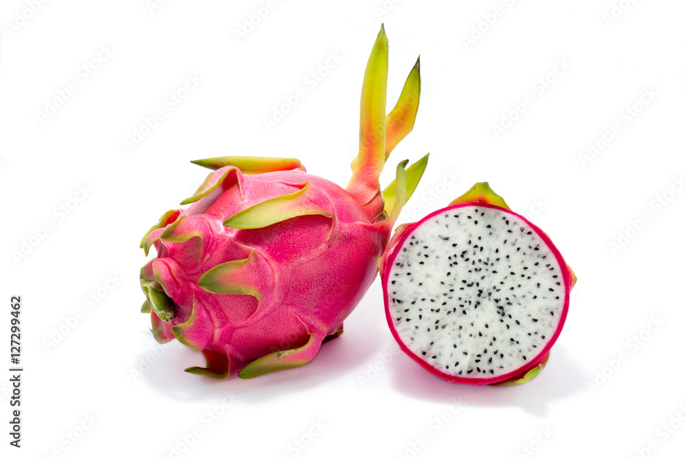 Dragon fruit on white background Dragon fruit on white background
