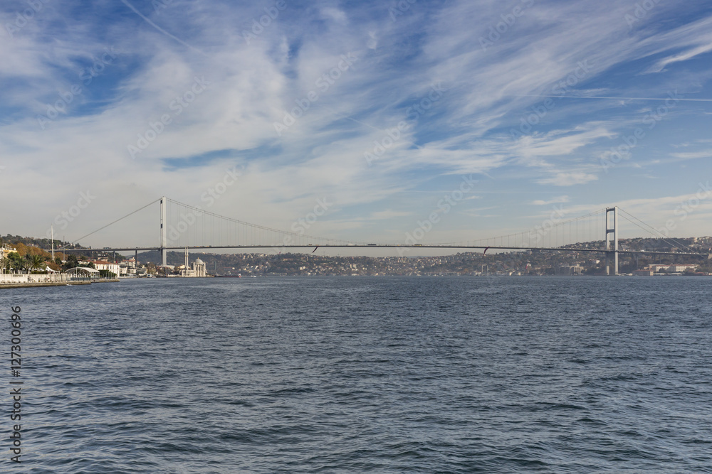 Bosporus-Brücke überspannt den Bosporus, Istanbul,Türkei
