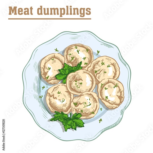 meat dumplings. ravioli. main courses