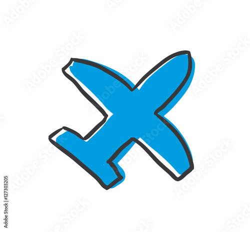 Stick Figure Series Icon / Flugzeug