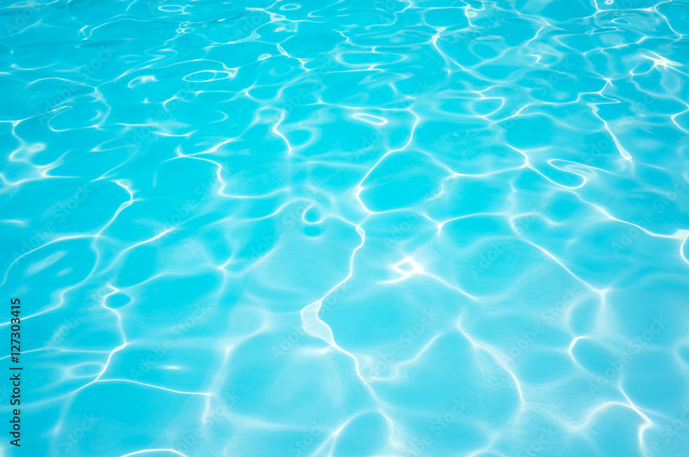 Beautiful Blue water surface in swimming pool