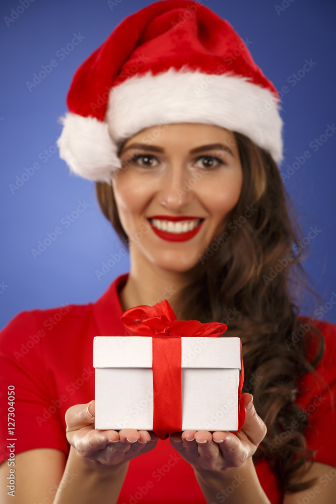 portrait of a beautiful woman Christmas concept portrait of a beautiful woman Christmas concept