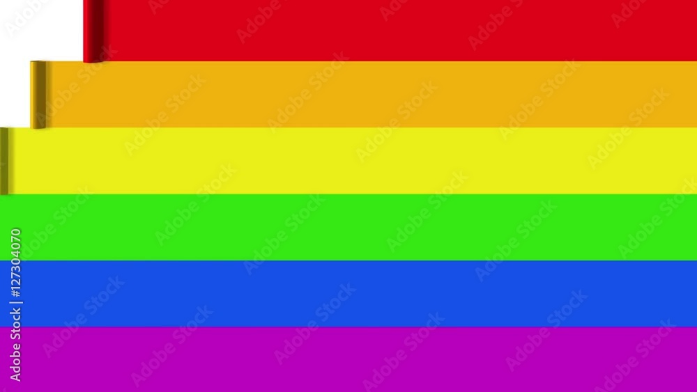 Ribbons in the color of the rainbow cover screen. Animation of color ribbons with mask included. Ribbons in the color of the rainbow cover screen. Animation of color ribbons with mask included.