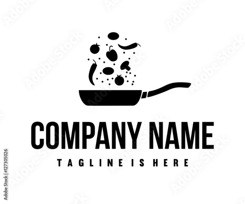 Cooking Vegetable Pan Logo Design