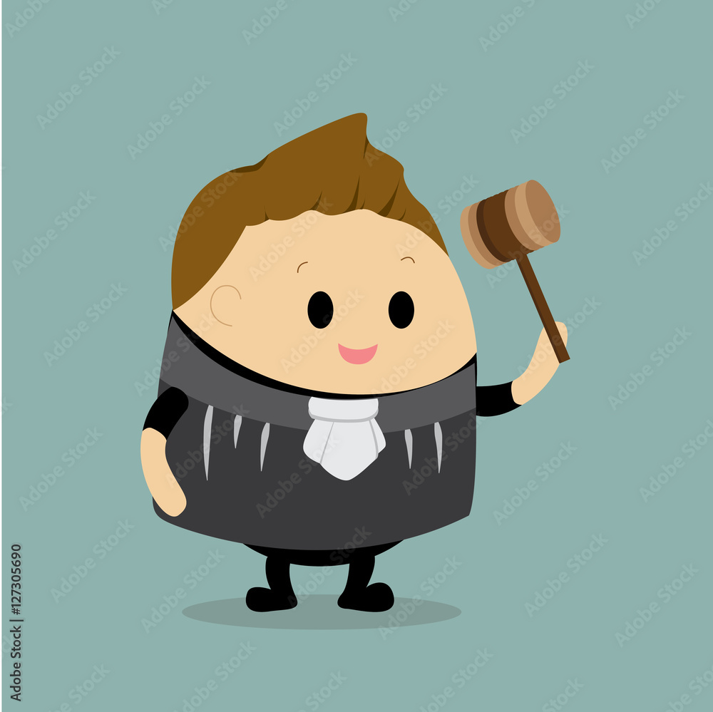 Vector of cute judge Vector of cute judge