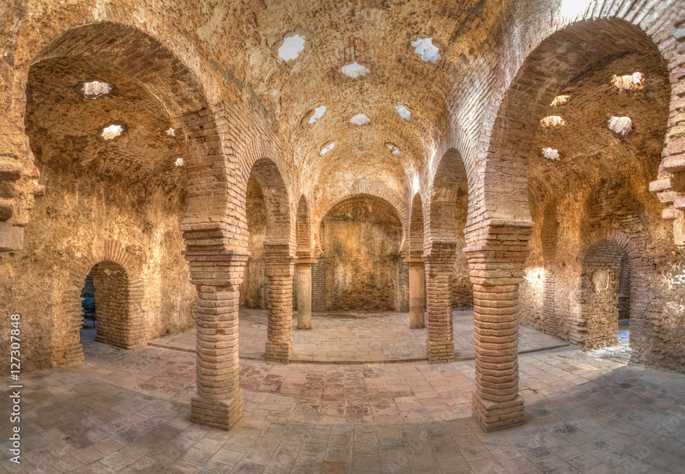 Arab baths built in XIII century, Ronda, Andalusia, Spain