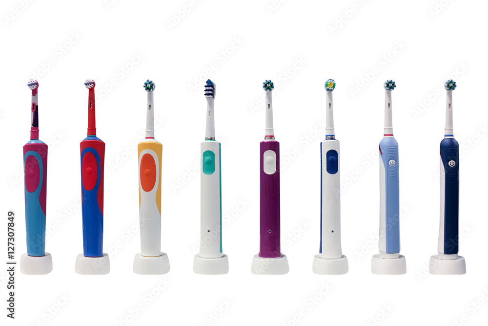 electro toothbrushes isolated on white background electro toothbrushes isolated on white background