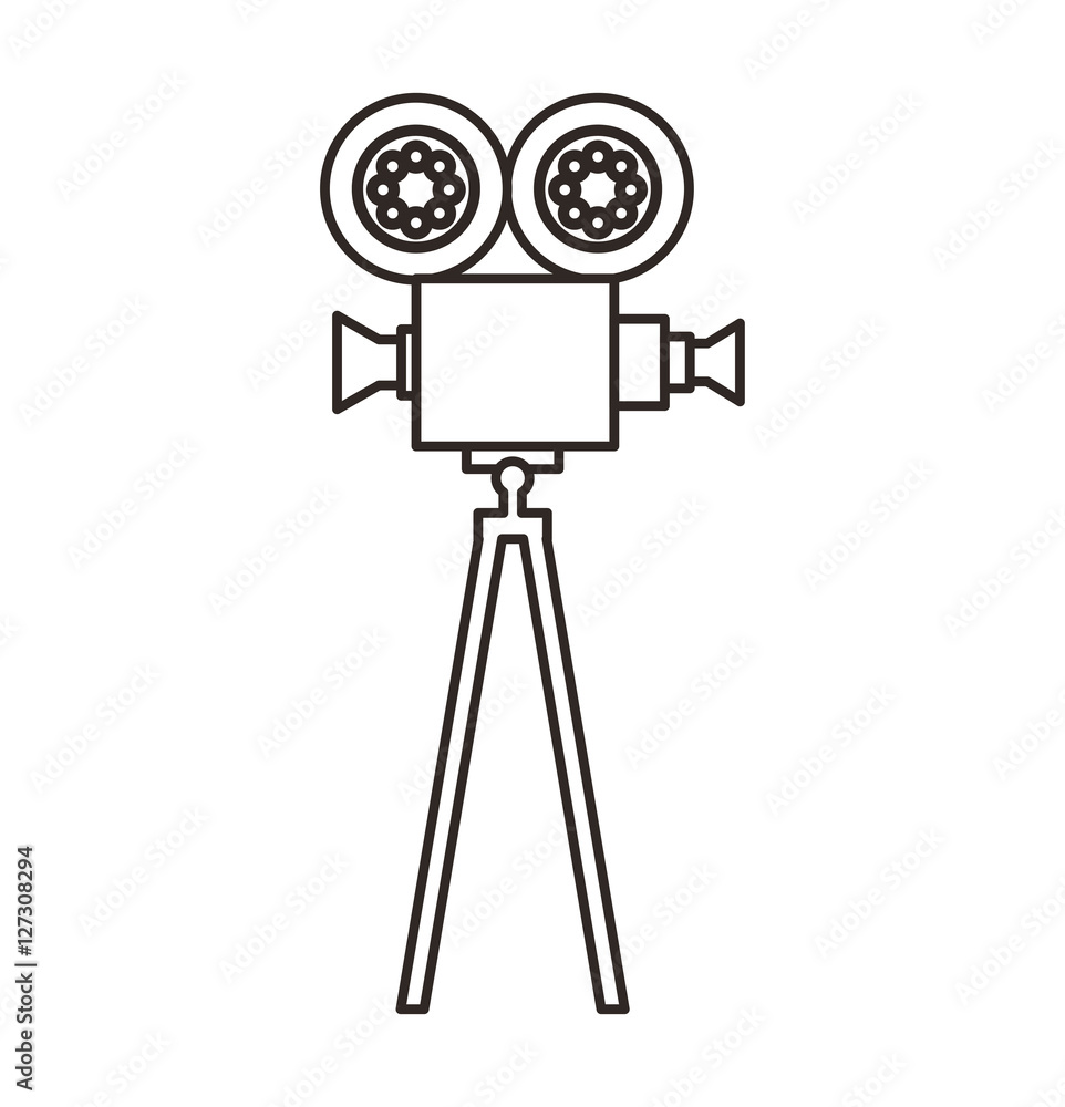 Obraz premium camera video film isolated icon vector illustration design