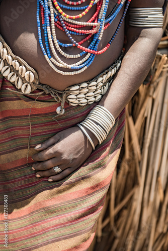close up of the hand of Arbore woman, Ethiopia