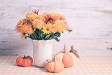 Autumn decor on table