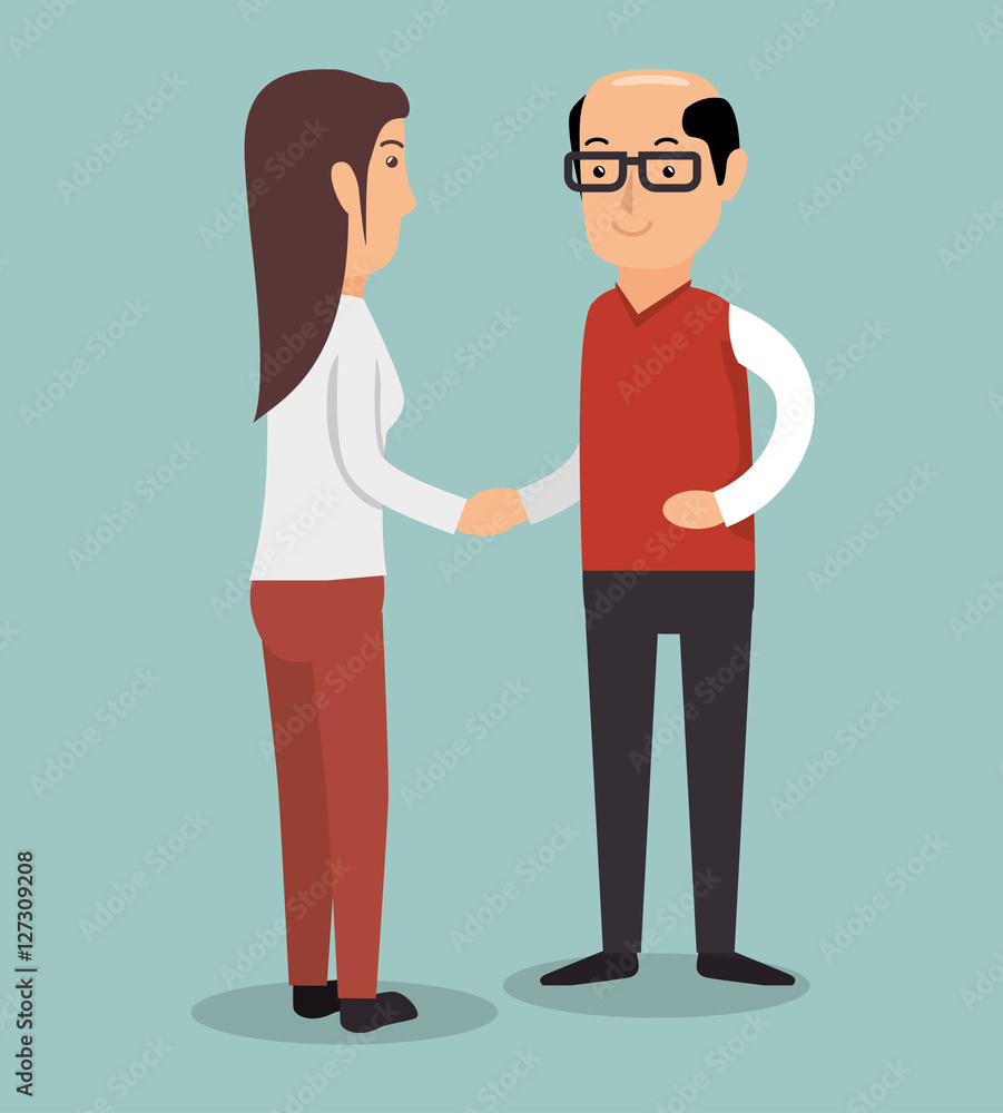 man woman business partners vector illustration eps 10 man woman business partners vector illustration eps 10