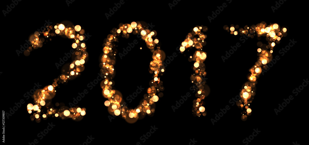 2017 New Year golden background. 2017 New Year golden background.