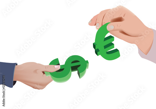 scambio di valuta dollaro euro