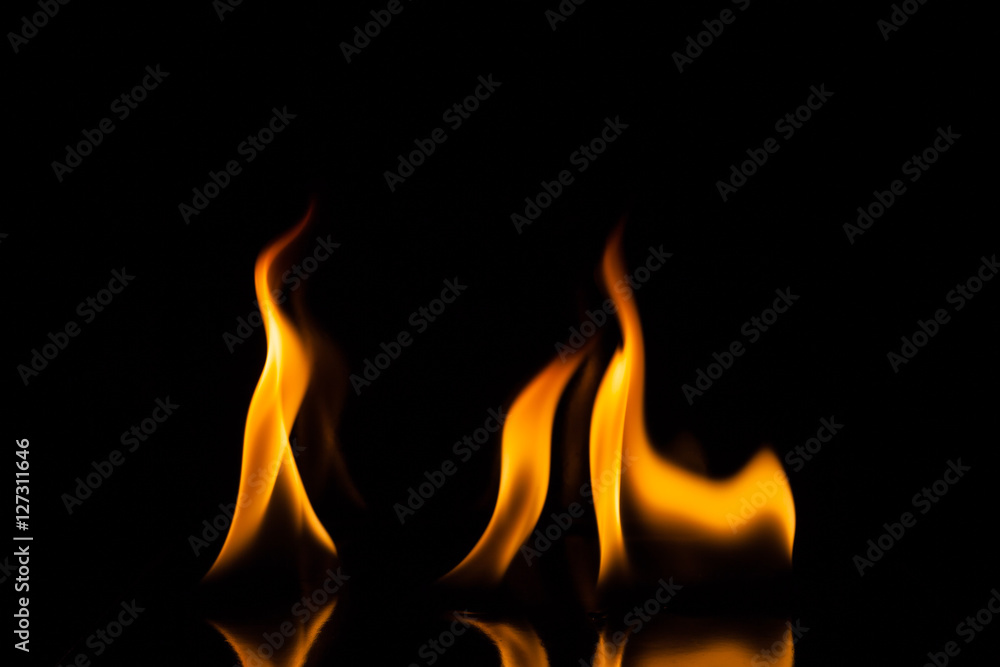 Fire flame on black background, Fire, Flame Fire flame on black background, Fire, Flame