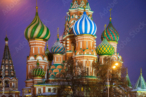 St. Basils Cathedral at night, Russia
