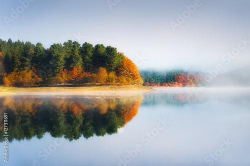 Autumn in Urrunaga reservoir photo