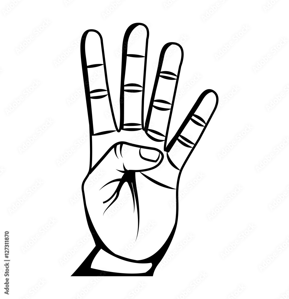 hand human symbol isolated icon vector illustration design hand human symbol isolated icon vector illustration design