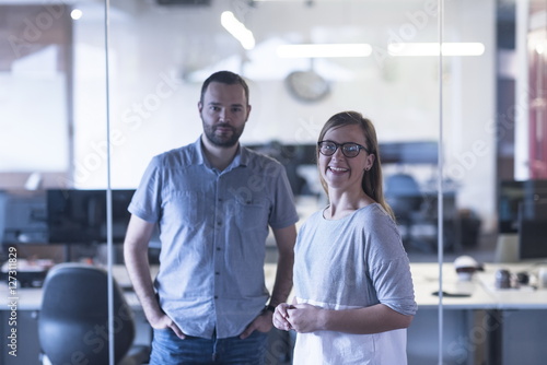 business couple at office