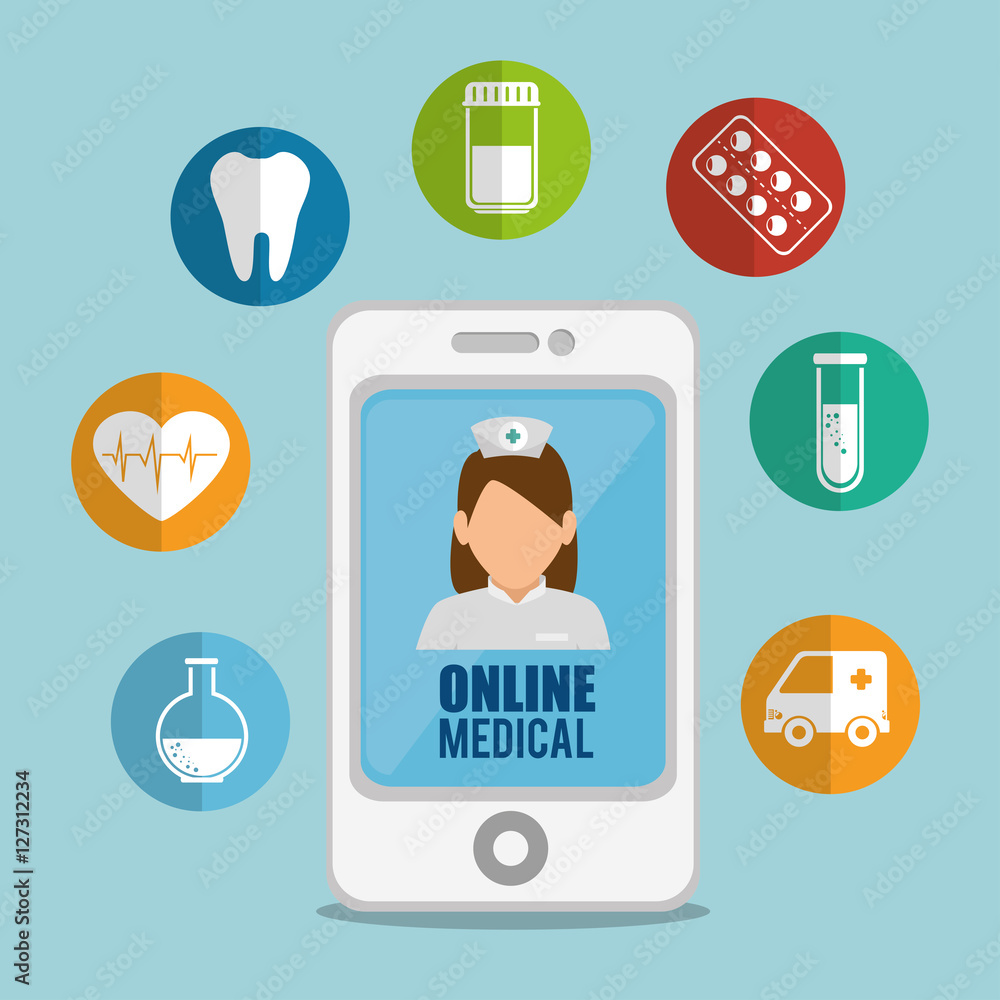 smartphone medicine online application icons vector illustration eps 10 smartphone medicine online application icons vector illustration eps 10