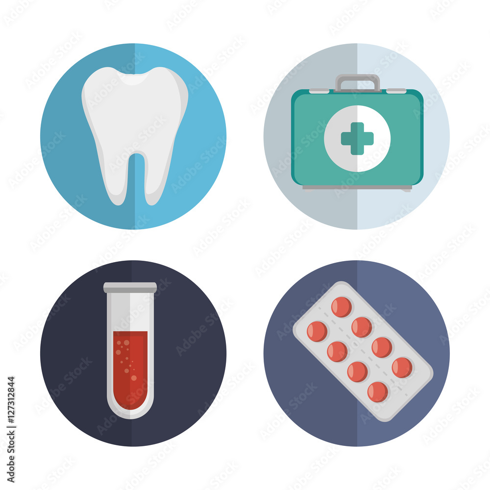 set medicine tooth pill test tube first aid vector illustration eps 10 set medicine tooth pill test tube first aid vector illustration eps 10
