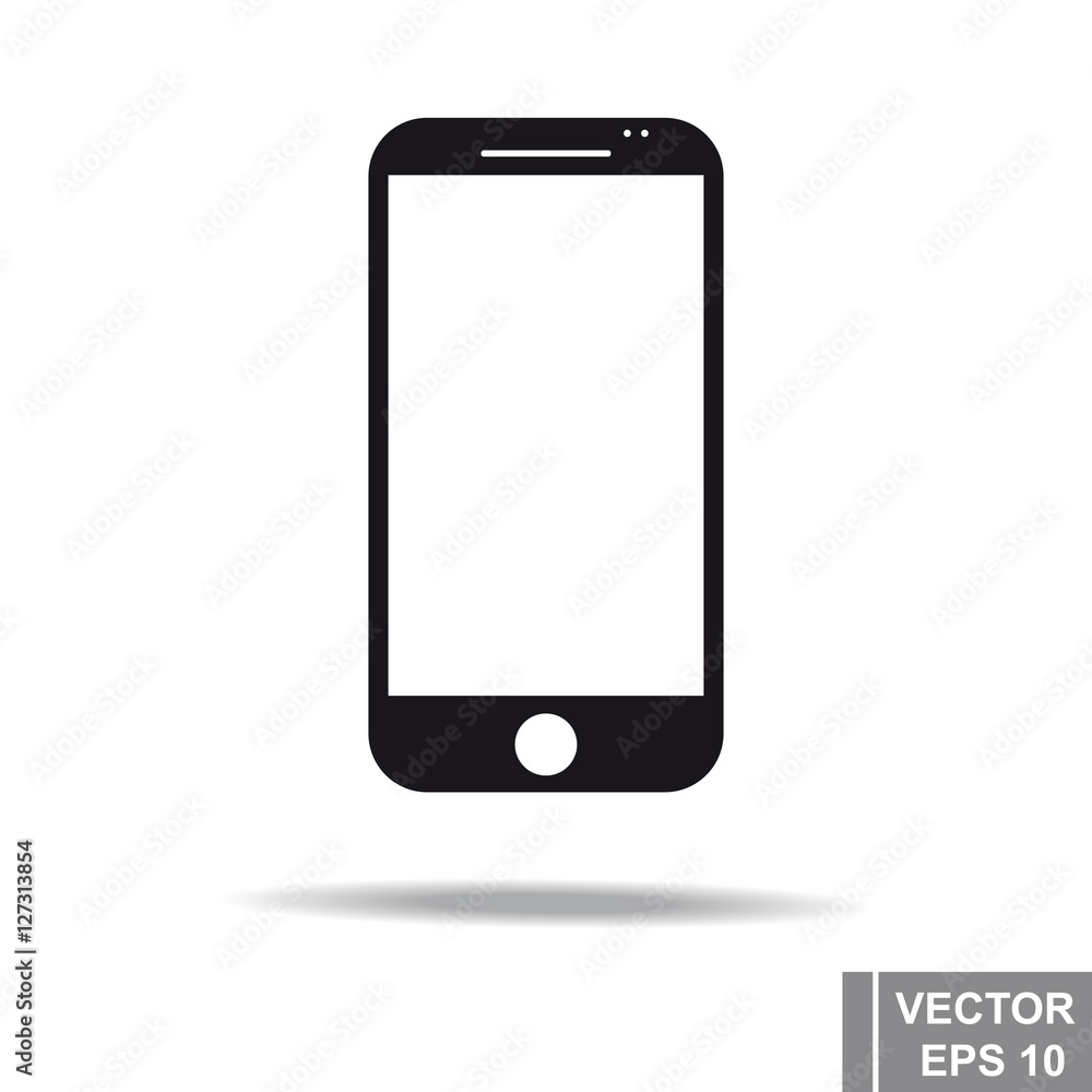 Smartphone Icon in a modern flat style. Silhouette. Modern technologies. Smartphone Icon in a modern flat style. Silhouette. Modern technologies.