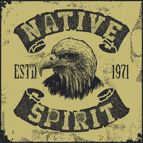 native spirit poster with eagle