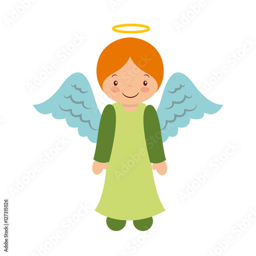 cute angel manger character vector illustration design