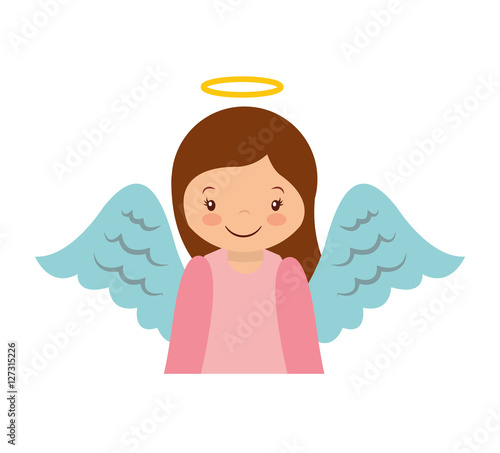 cute angel manger character vector illustration design