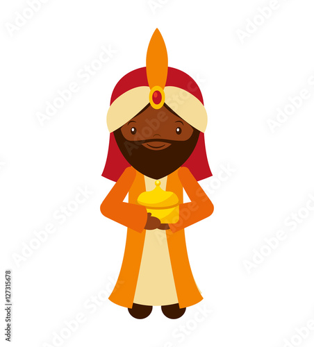 wise man epiphany manger character vector illustration design