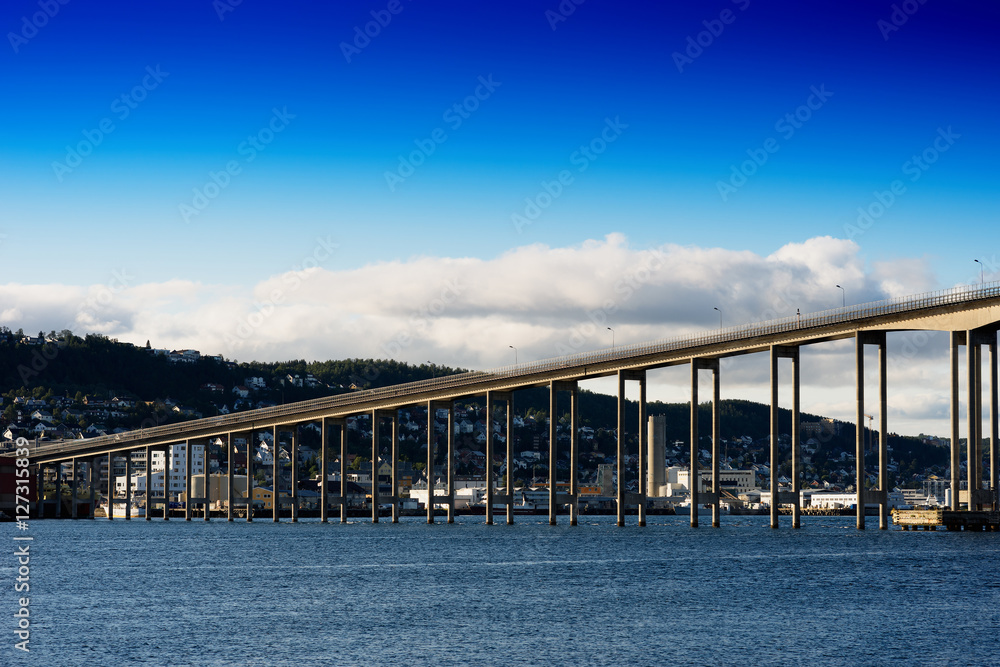 Norway city bridge background