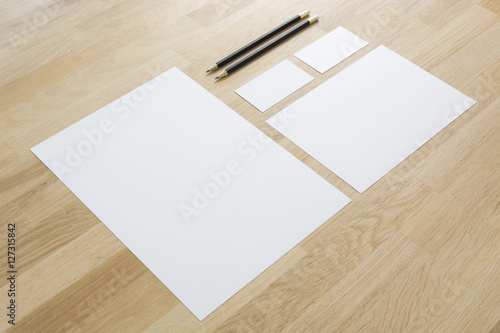 Mockup business brand template with business cards