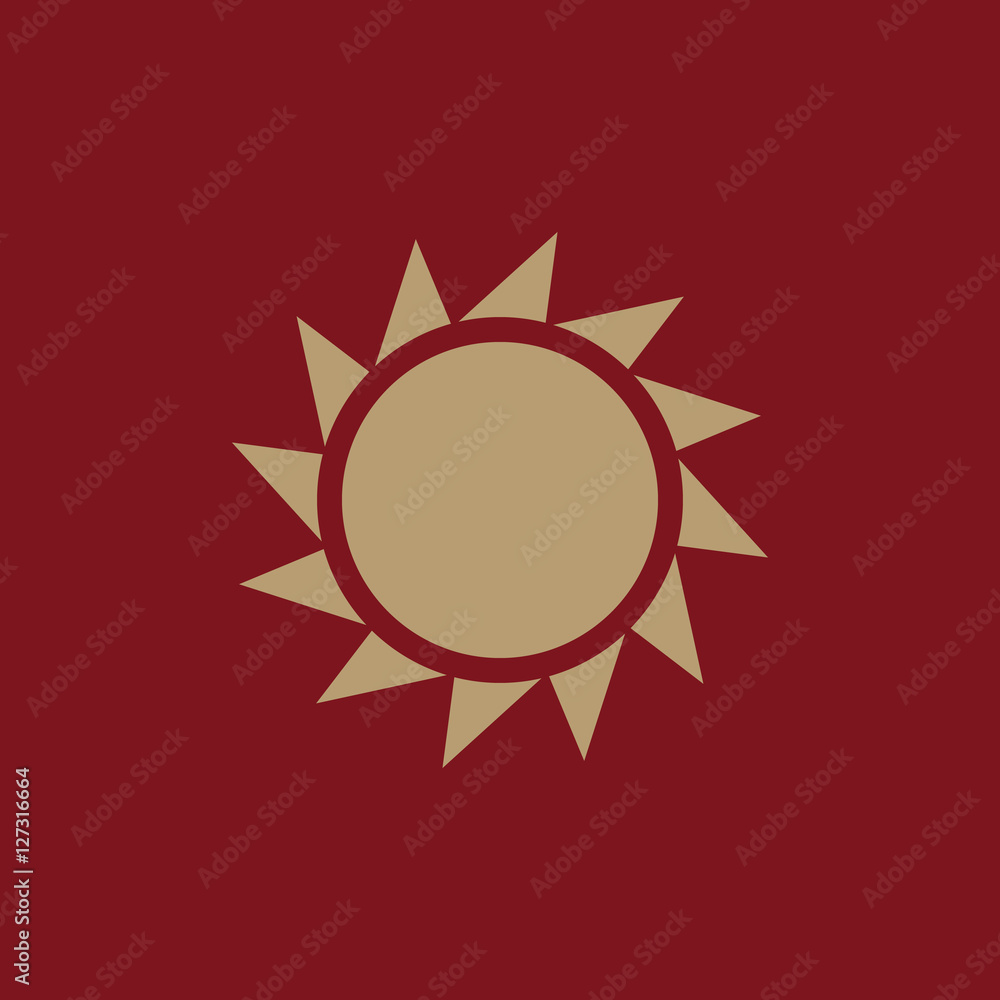 The sunrise icon. Sunrise and sunshine, weather, sun symbol. UI. Web. Logo. Sign. Flat design. App. Stock The sunrise icon. Sunrise and sunshine, weather, sun symbol. UI. Web. Logo. Sign. Flat design. App. Stock
