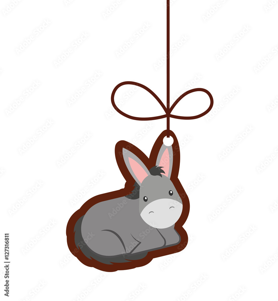 Obraz premium cute mule manger character vector illustration design