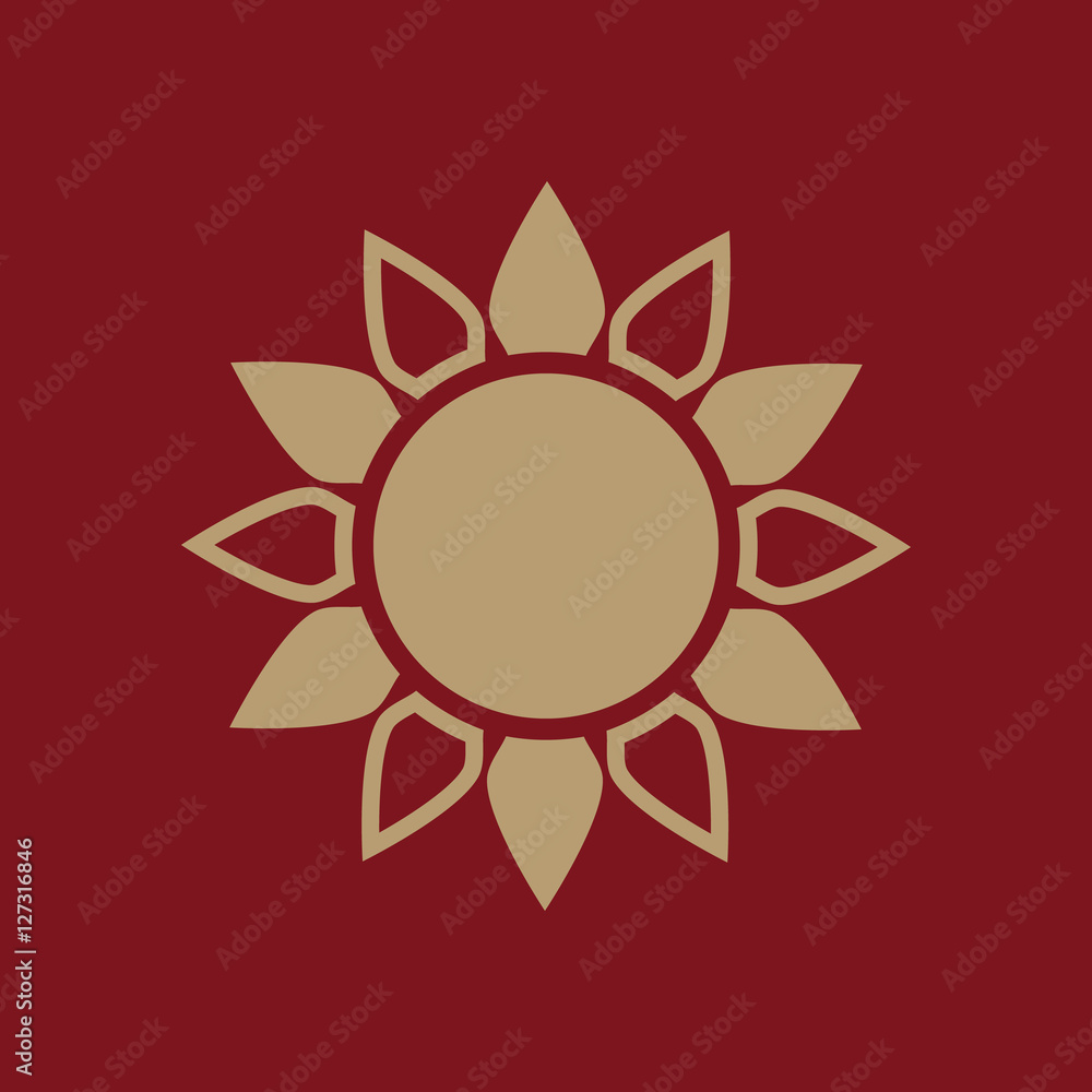 The sun icon. Sunrise and sunshine, weather, sun symbol. UI. Web. Logo. Sign. Flat design. App. Stock The sun icon. Sunrise and sunshine, weather, sun symbol. UI. Web. Logo. Sign. Flat design. App. Stock
