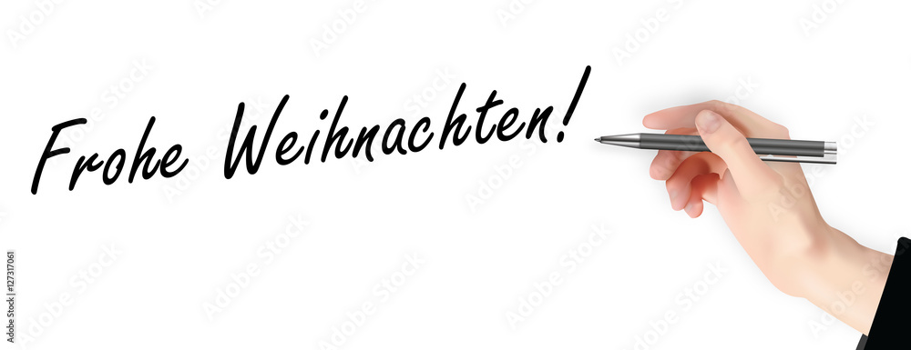 Frohe Weihnachten - handgeschrieben