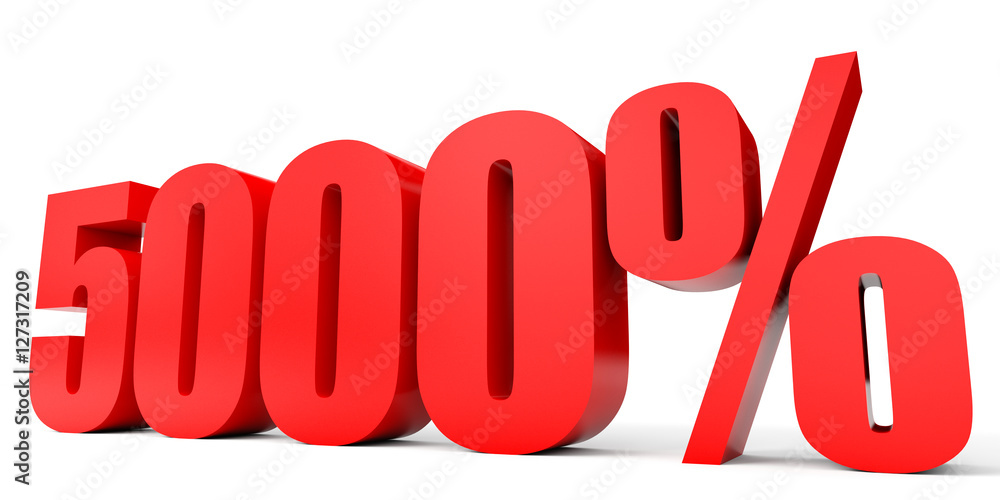 Discount 5000 percent off. 3D illustration. Discount 5000 percent off. 3D illustration.