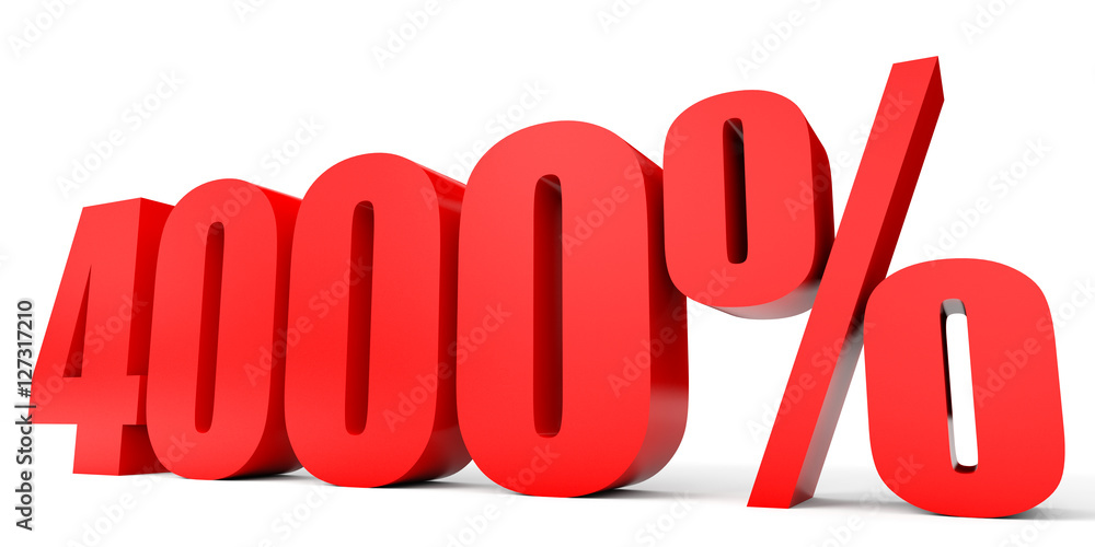 Discount 4000 percent off. 3D illustration. Discount 4000 percent off. 3D illustration.