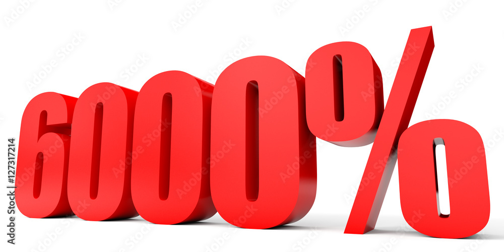 Discount 6000 percent off. 3D illustration. Discount 6000 percent off. 3D illustration.